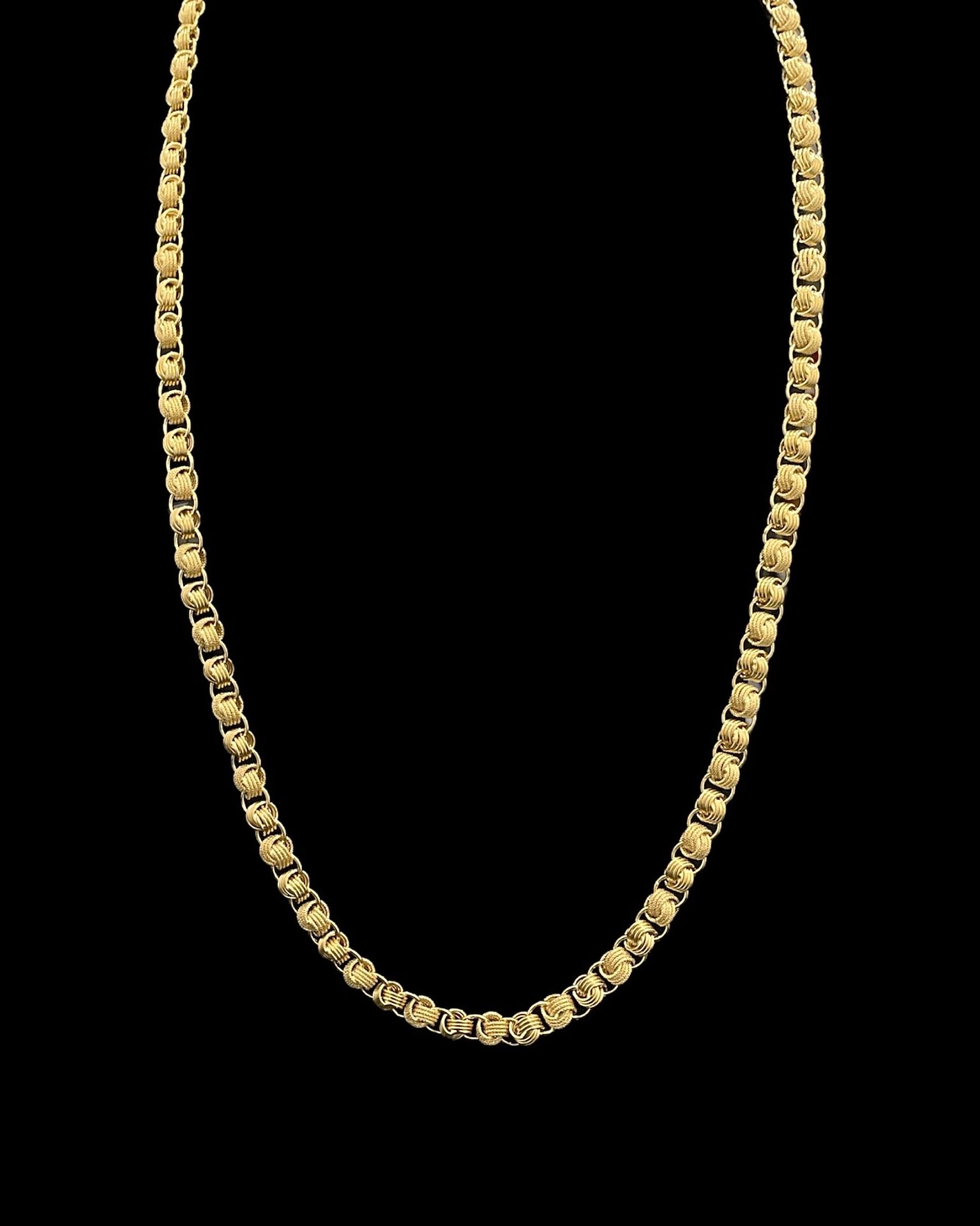 Collier Macaron Rond Lisse Sablé 80 cm 8 mm